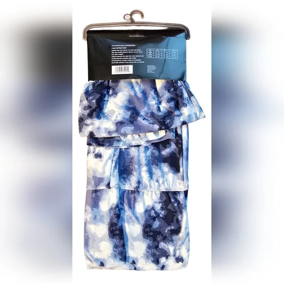 Bobbie Brooks Blue & White Tie-Dye Yoga Pants 3X - Picture 2 of 3